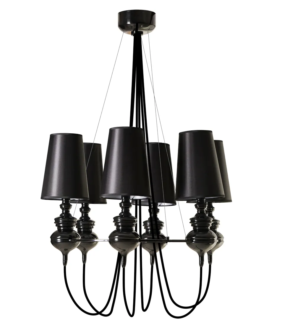 BAROCO 6 BLACK WISZACA LAMPA