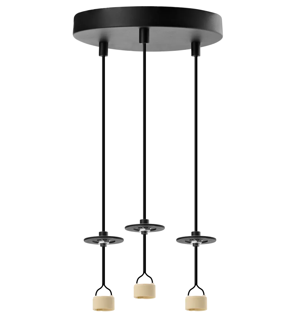 LUCAS BASE 3R PENDANT GU10 BK