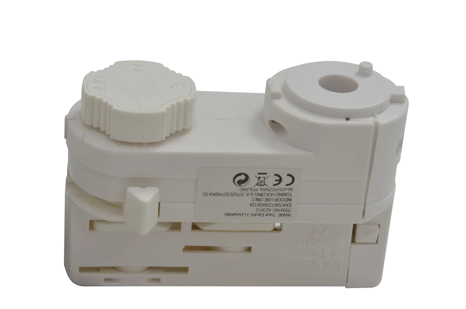 TRACK 3LINE ELECTRIC ADAPTER WH