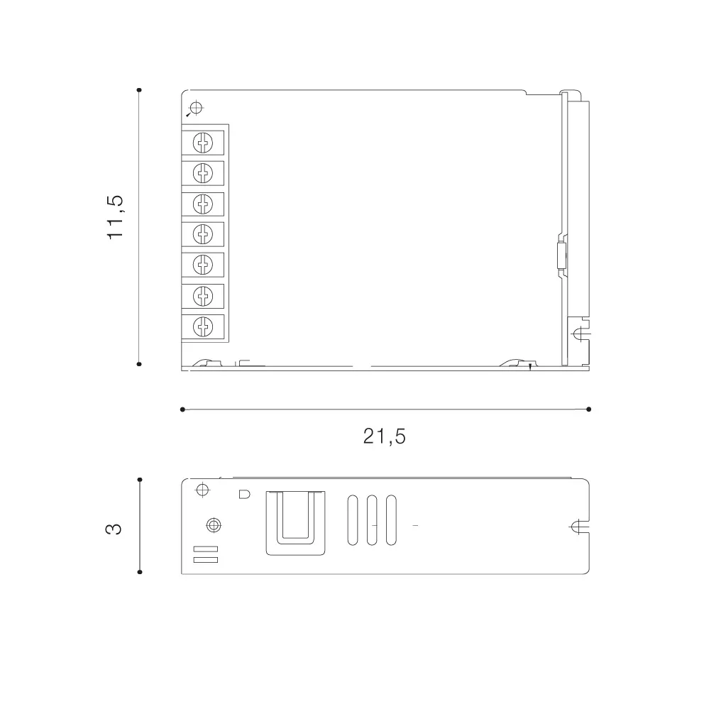 TRACK MAGNETIC DRIVER MEANWELL 350W 48V OUTER