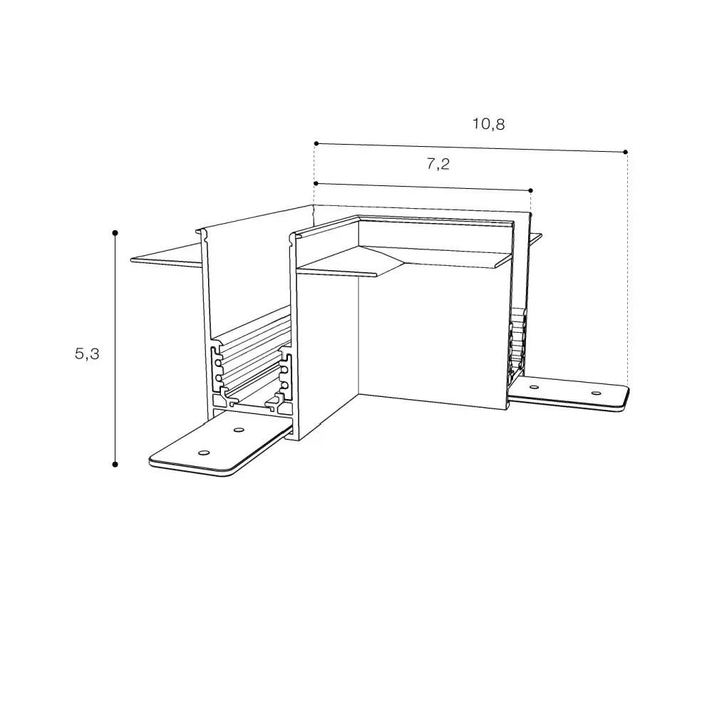 ALFA TRACK MAGNETIC52 CORNER90 A GIPS1 WH
